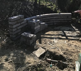 Garden wall Aberystwyth